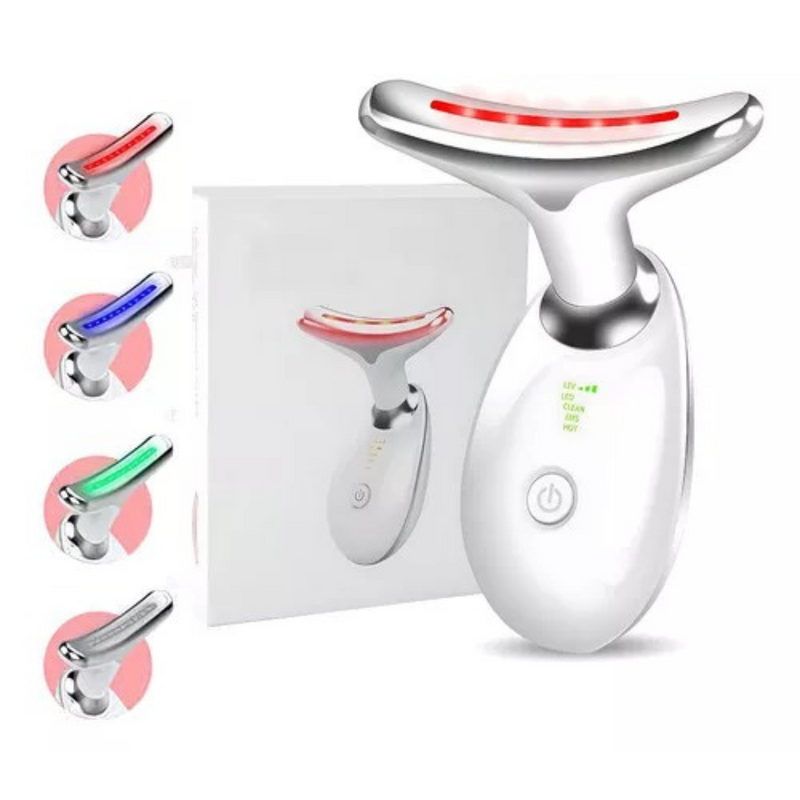 Massageador Facial LED – Reduza Papadas, Rugas e Flacidez com Tecnologia de Luz e Vibração