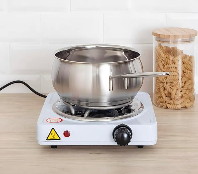 Mini Fogão Elétrico Portátil 1 Boca Branco – Cozinhe Onde Quiser com Eficiência e Segurança