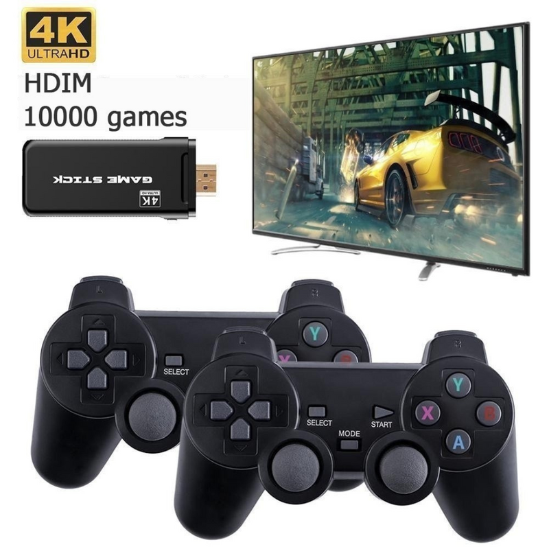 Game Stick 4K Retrô com +10.000 Jogos – Diversão Nostálgica em Alta Definição