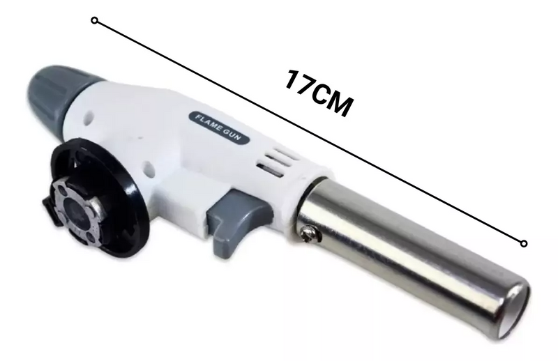 Maçarico Culinário Portátil Profissional Branco BM006 – O Toque Final que Sua Receita Merece