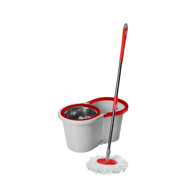 Mop Giratório Kaza Clean Inox 9L – Potência e Conforto na Limpeza