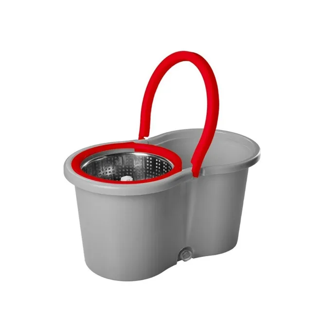 Mop Giratório Kaza Clean Inox 9L – Potência e Conforto na Limpeza