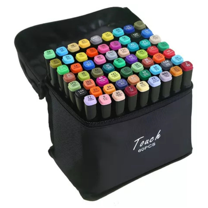 Kit Livro de Colorir + 60 Canetas Dupla Ponta – Tema de Filme (Azul)