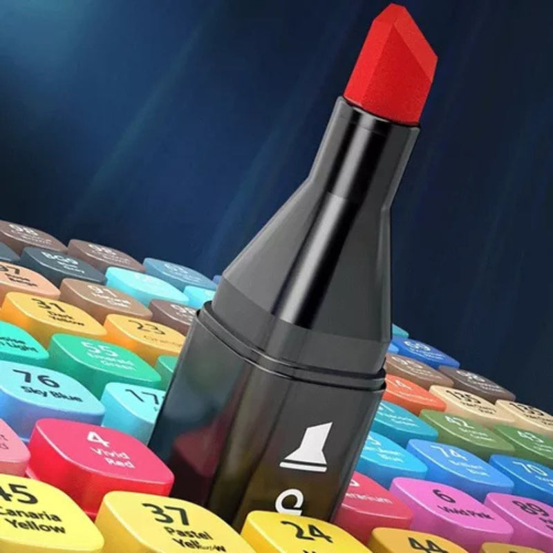 Kit Livro de Colorir + 60 Canetas Dupla Ponta – Tema de Filme (Azul)