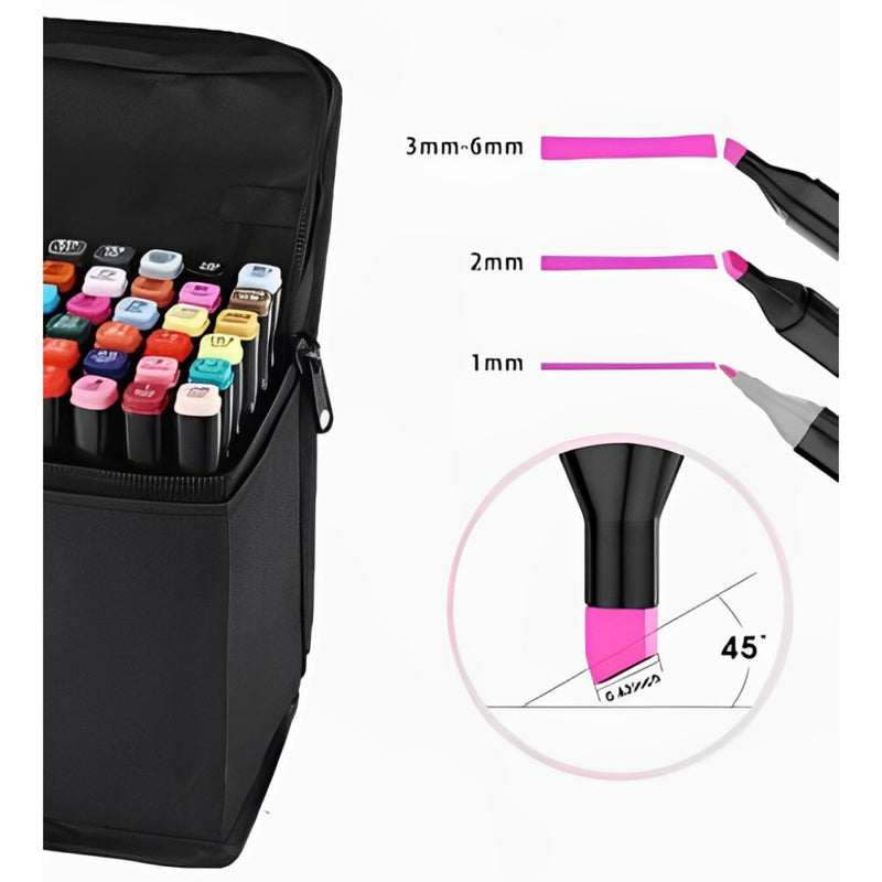 Kit Livro de Colorir + 80 Canetas Dupla Ponta – Tema de Filme (Rosa)