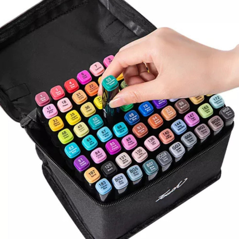 Kit Livro de Colorir + 80 Canetas Dupla Ponta – Tema de Filme (Azul)