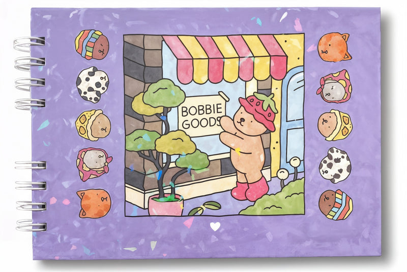 Kit Livro de Colorir URSO BOB (Roxo) + 80 Canetas | Criatividade Sem Limites