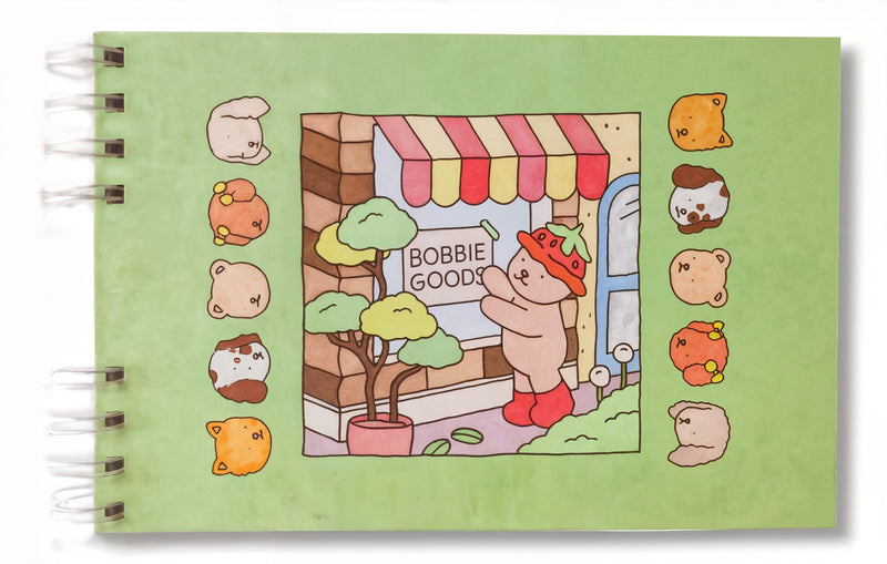 Kit Livro de Colorir URSO BOB (Verde) + 24 Canetas | Criatividade Sem Limites