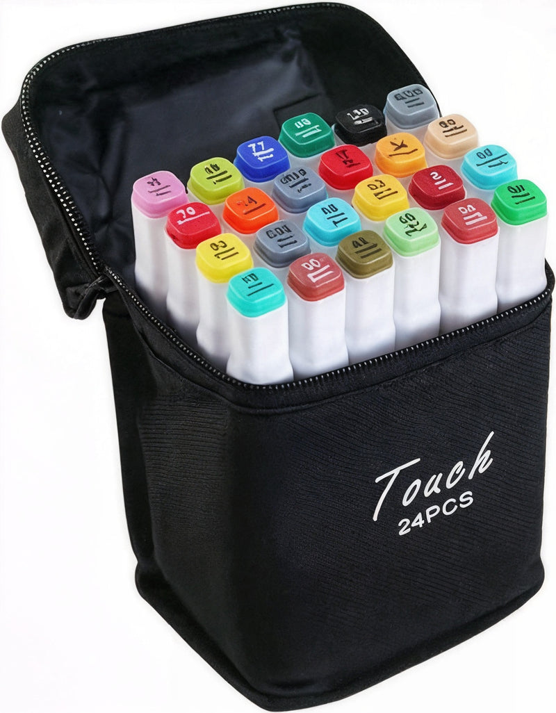 Kit Livro de Colorir + 24 Canetas Dupla Ponta – Tema de Filme (Rosa)