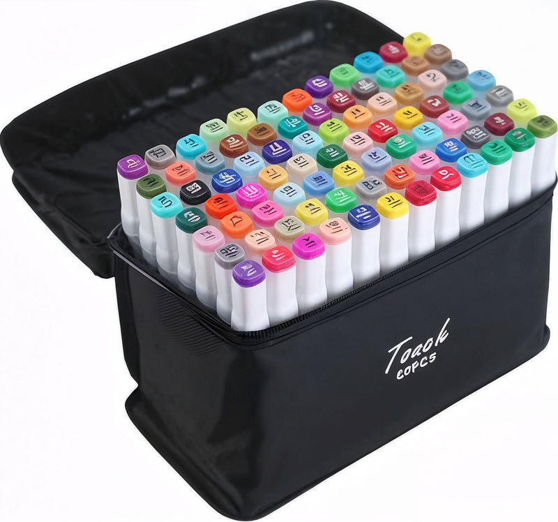 Kit Livro de Colorir + 80 Canetas Dupla Ponta – Tema de Filme (Azul)
