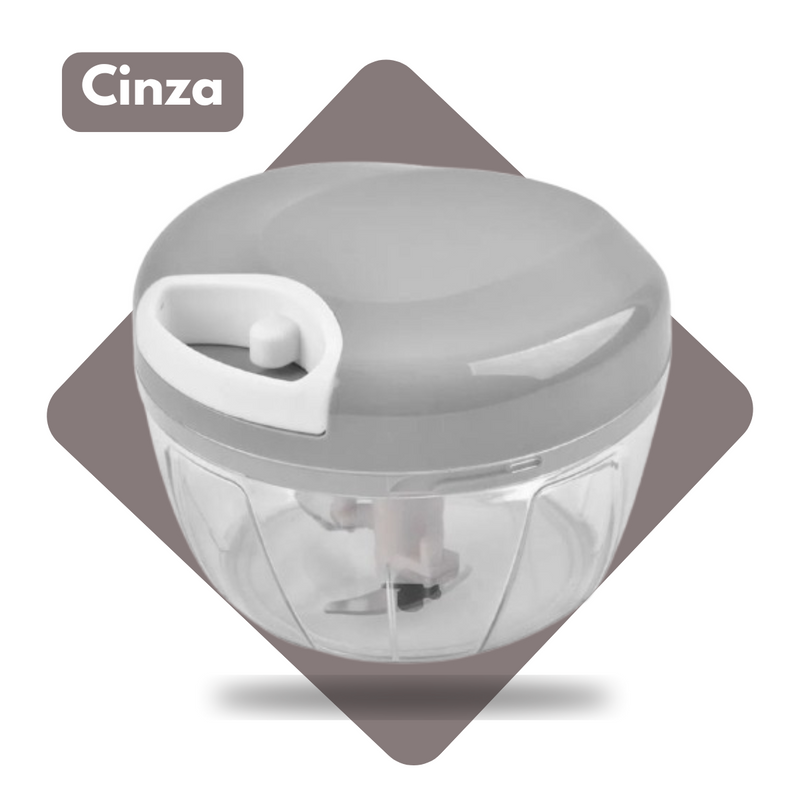Mini Triturador Processador Manual 500ml com 3 Lâminas – Agilidade e Praticidade na Sua Cozinha