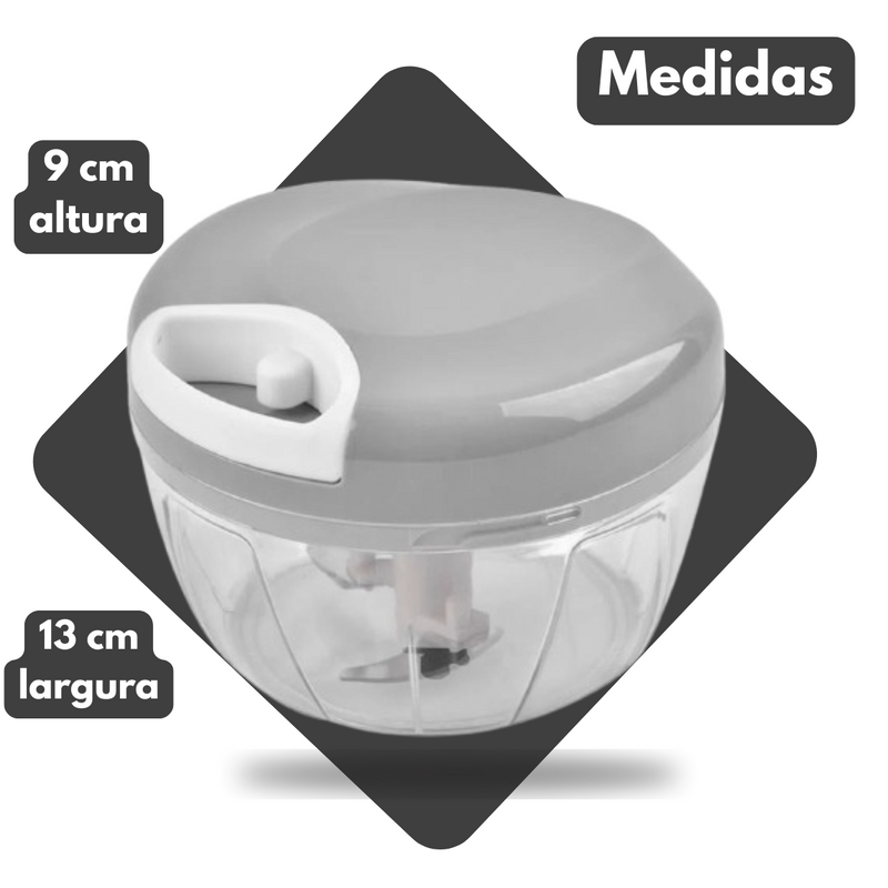 Mini Triturador Processador Manual 500ml com 3 Lâminas – Agilidade e Praticidade na Sua Cozinha