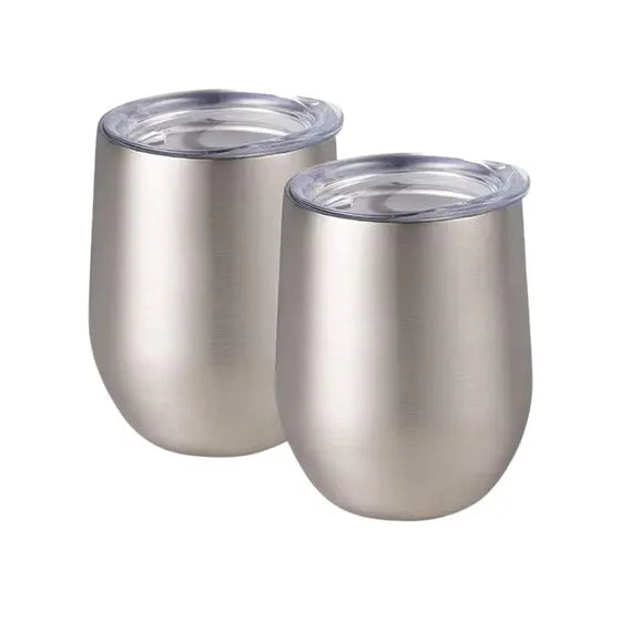 Copo Cuia Térmico Inox com Tampa Antivazamento 360ml – Prata
