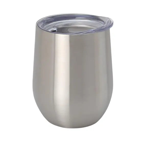 Copo Cuia Térmico Inox com Tampa Antivazamento 360ml – Prata