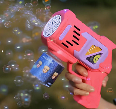Bubble Gun – Pistola de Bolhas Automática Rosa | Diversão Garantida para Todas as Idades