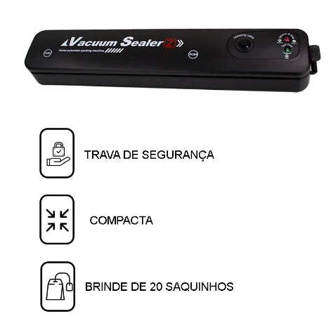 Máquina de Selar a Vácuo Uso Residencial – Alimentos Frescos por Muito Mais Tempo