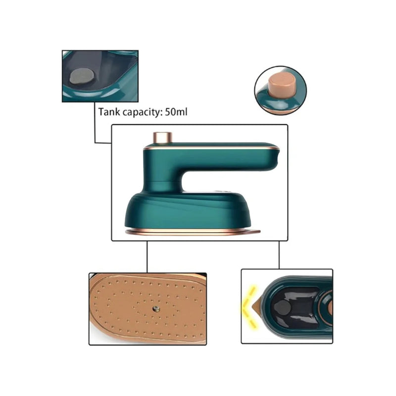 Mini Ferro a Vapor Profissional – Roupas Impecáveis em Qualquer Lugar, a Qualquer Hora