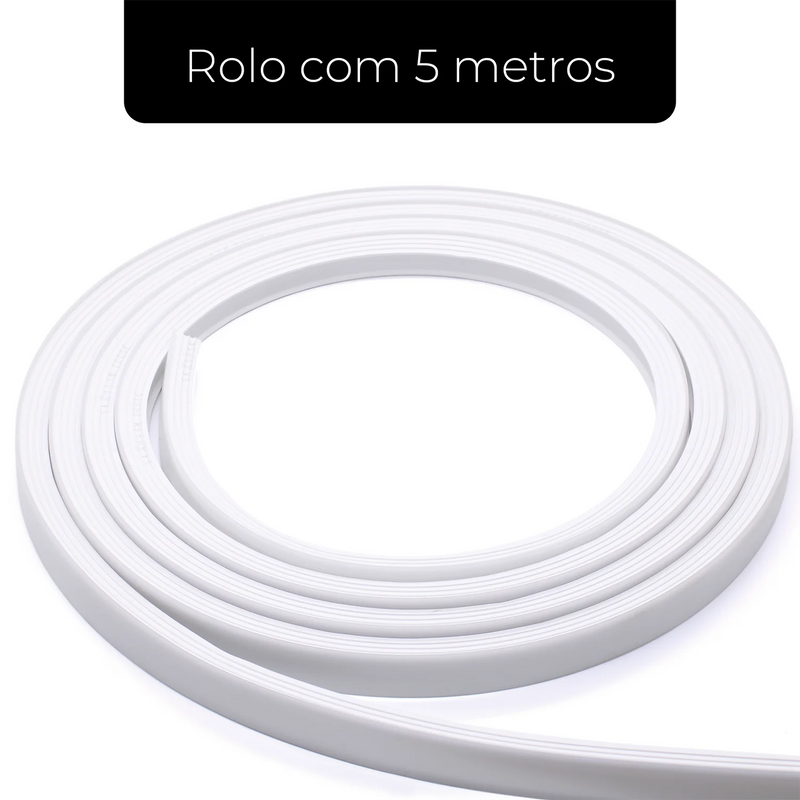 Perfil de Silicone Flexível 5m para Fita LED 20x20mm – Design Moderno e Instalação Embutida