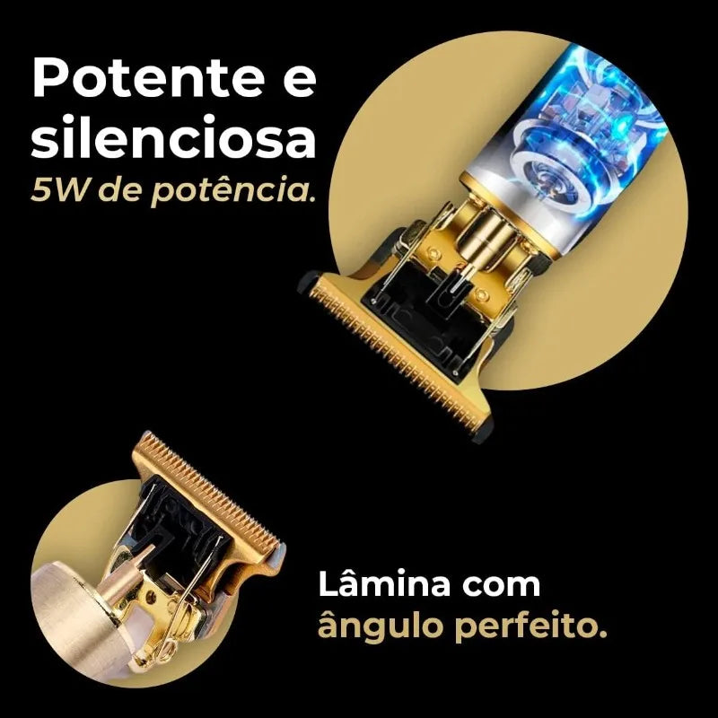 Máquina de Cortar Cabelo Profissional – Acabamento de Alta Precisão e Estilo Incomparável