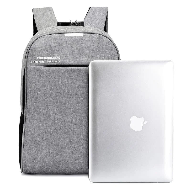 Mochila Masculina Executiva Anti-Furto com Entrada USB e Cadeado com Senha – Segurança, Estilo e Praticidade em Um Só Produto