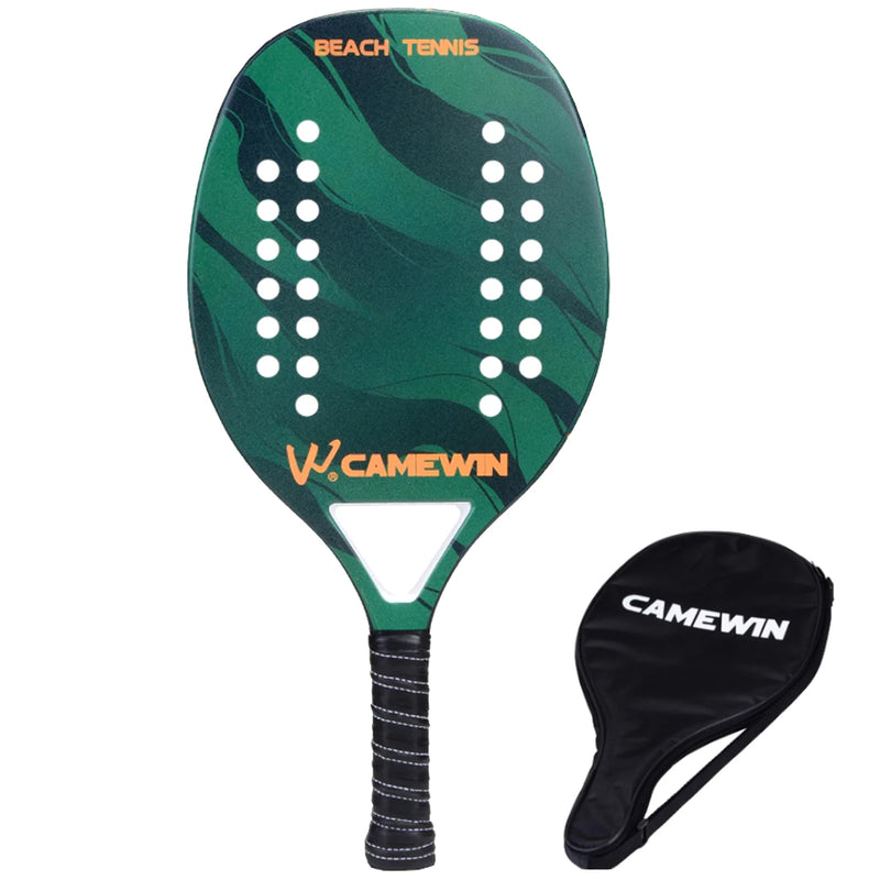 Raquete de Tênis de Praia Camewin Original Light – Fibra de Carbono e Fibra de Vidro com Capa Protetora