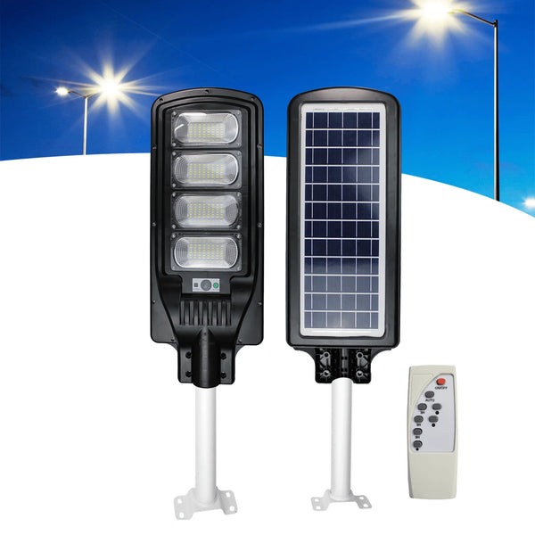 Luminária Solar LED Pública 200W com Poste e Controle – Iluminação Potente, Econômica e 100% Sustentável