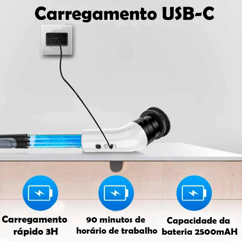 Escova Elétrica de Limpeza 9 em 1 Sem Fio | Multiuso para Cozinha, Banheiro e Mais