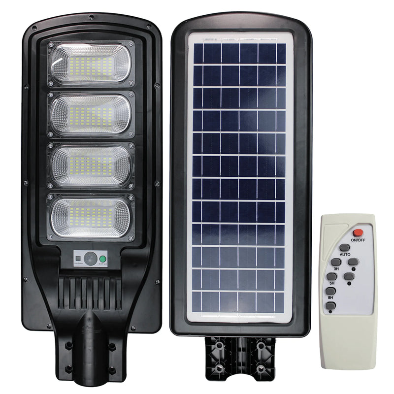 Luminária Solar LED Pública 200W com Poste e Controle – Iluminação Potente, Econômica e 100% Sustentável