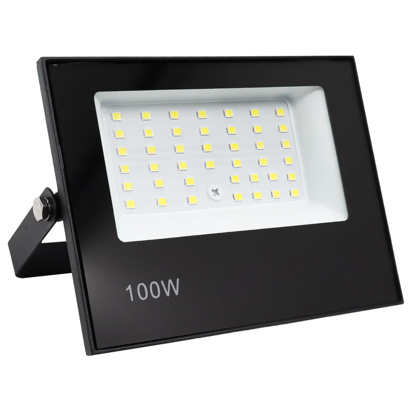 Refletor LED 100W Spotlight Bivolt IP66 – À Prova D’Água | Branco Frio, Branco Quente ou Verde