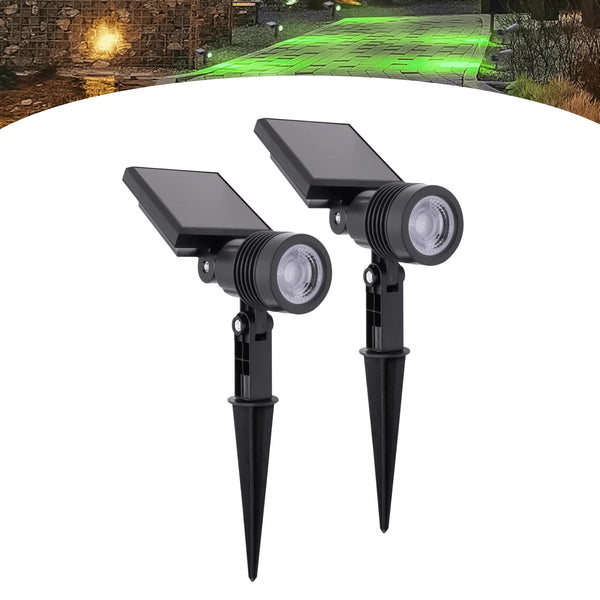 X Kit com 2 Luminárias LED de Energia Solar Spot 10W – Iluminação Sustentável e Elegante para Seu Jardim
