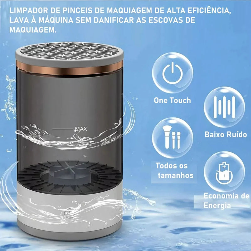 Limpador de Pincéis de Maquiagem Elétrico USB | Praticidade e Higiene para Sua Beleza