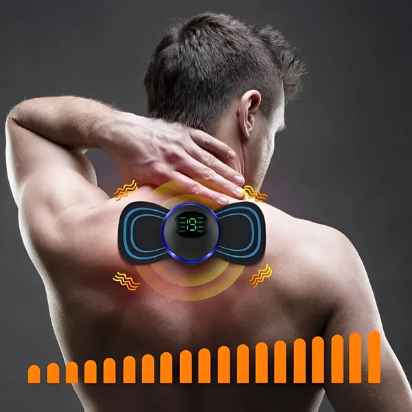 Mini Massageador Elétrico Portátil | Alívio de Dores e Relaxamento Instantâneo