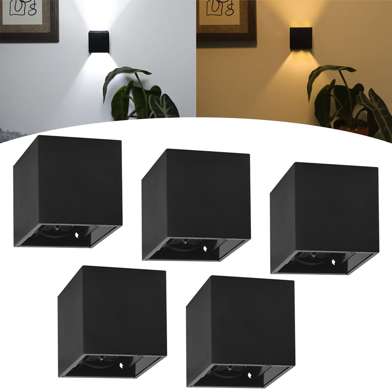 Kit com 5 Arandelas Mini LED 3W – Iluminação Sofisticada para Áreas Internas e Externas