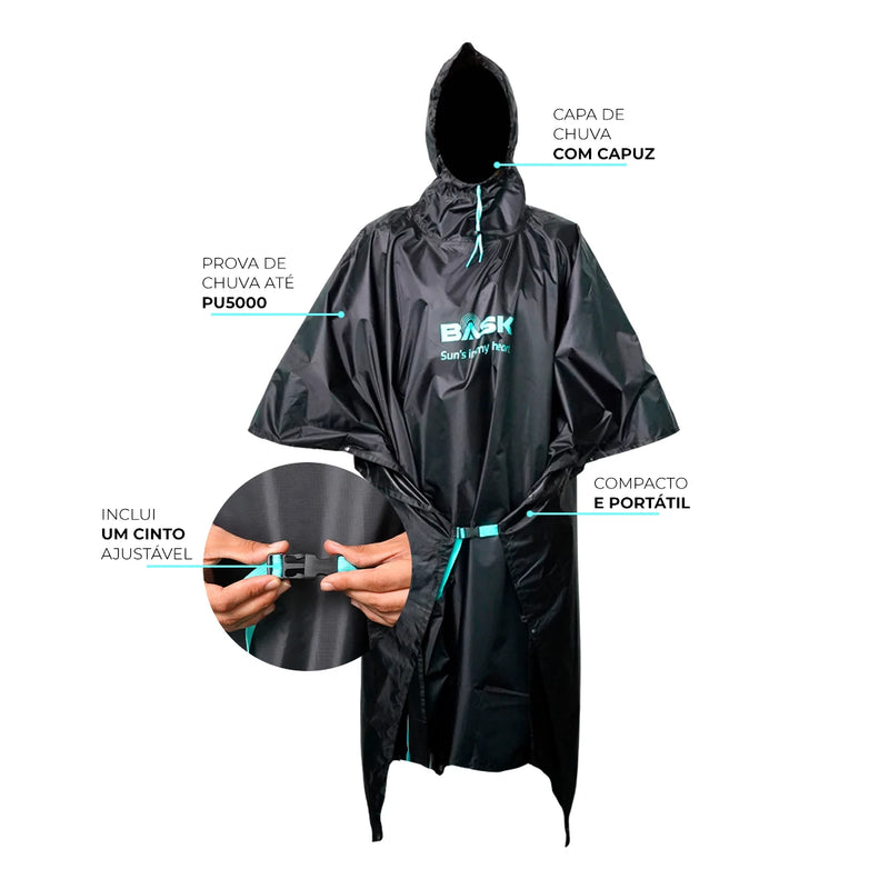 Capa de Chuva Impermeável 3 em 1 – Versatilidade Total para Aventureiros Inteligentes