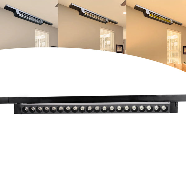 Luminária LED Linear Spot 15LEDs 30W Bivolt – Iluminação Sofisticada e Potente