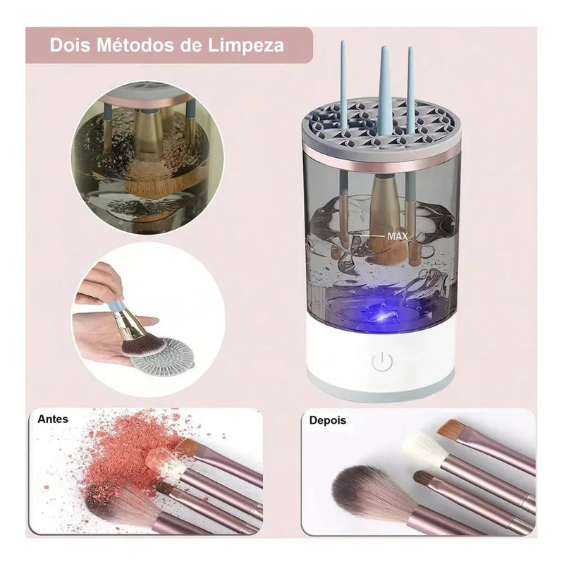 Limpador de Pincéis de Maquiagem Elétrico USB | Praticidade e Higiene para Sua Beleza