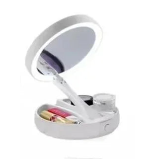 Espelho de Mesa com LED e Aumento 10x – Beleza em Cada Detalhe