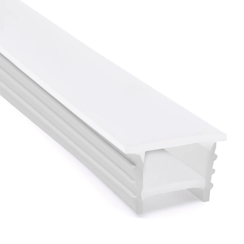 Perfil de Silicone Flexível 5m para Fita LED 20x20mm – Design Moderno e Instalação Embutida