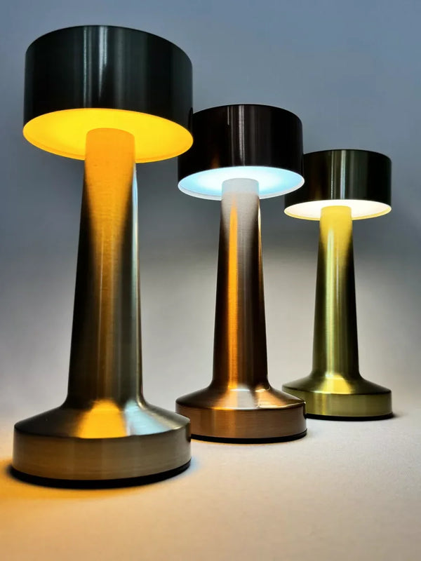Luminária LED de Mesa Touch Sem Fio – Sofisticação, Tecnologia e Luz na Medida Certa