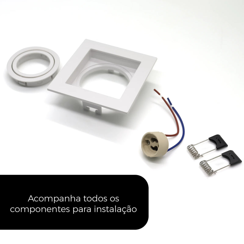 Kit com 3 Suportes Recuados Embutidos Par20 – Estilo, Praticidade e Iluminação Sofisticada
