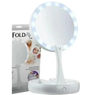 Espelho de Mesa com LED e Aumento 10x – Beleza em Cada Detalhe