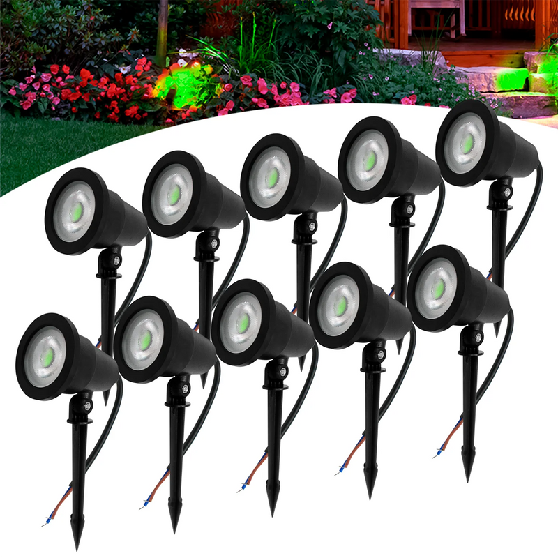 Kit com 10 Luminárias de Jardim Espeto com Lâmpada LED 7W – Iluminação Decorativa e Funcional para Áreas Externas