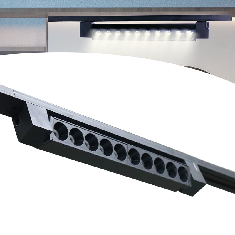 Luminária LED Linear Pontual para Trilho 10LED 20W Bivolt Preta – Iluminação Sofisticada e Eficiente