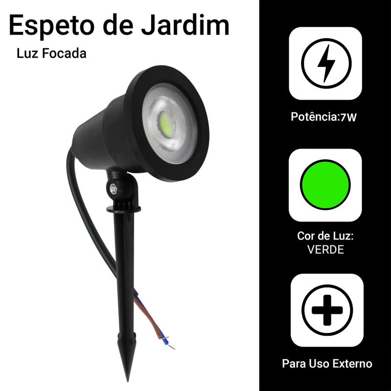 Kit com 10 Luminárias de Jardim Espeto com Lâmpada LED 7W – Iluminação Decorativa e Funcional para Áreas Externas