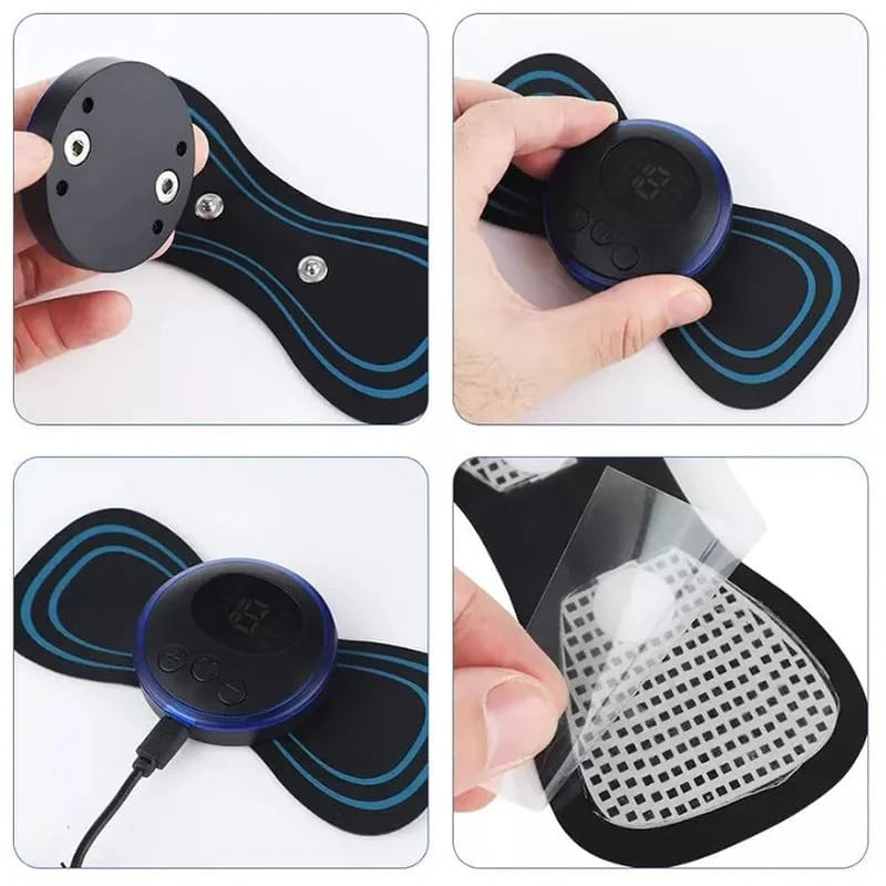 Mini Massageador Elétrico Portátil | Alívio de Dores e Relaxamento Instantâneo