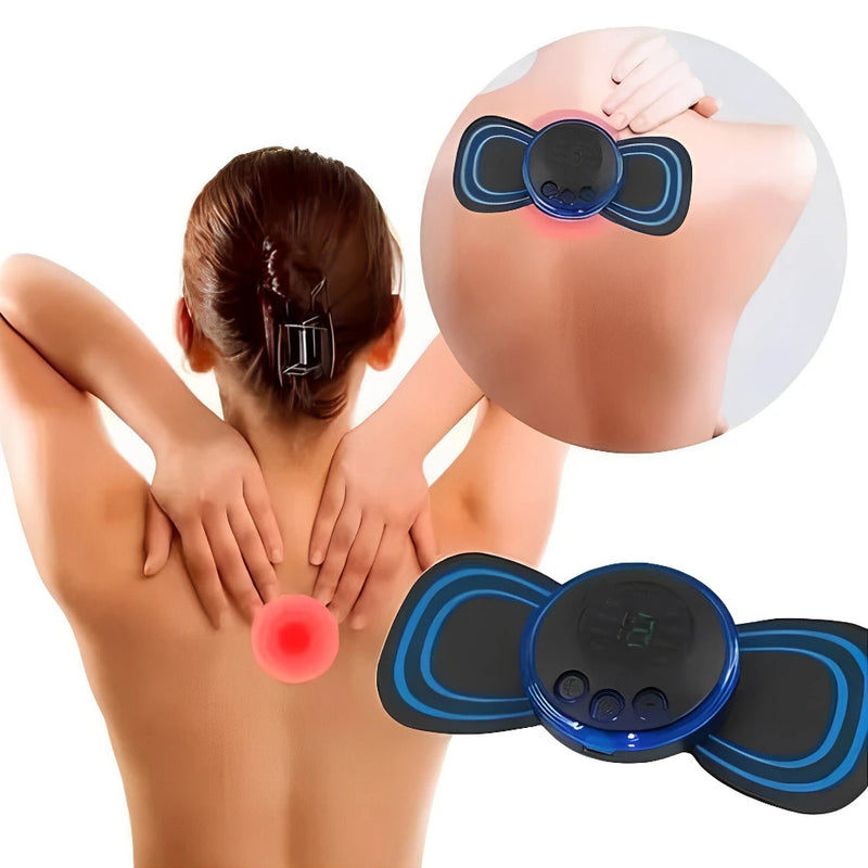 Mini Massageador Elétrico Portátil | Alívio de Dores e Relaxamento Instantâneo