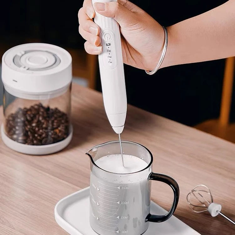 Batedor Misturador Mixer Elétrico 2 em 1 | Para Leite, Café, Ovos e Muito Mais
