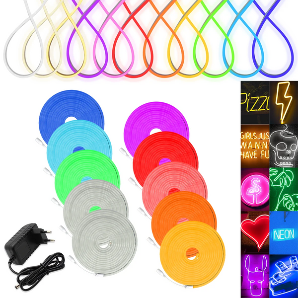 Mangueira LED Neon 5m 12V com Fonte Bivolt – Flexibilidade, Brilho e Versatilidade em Cada Centímetro