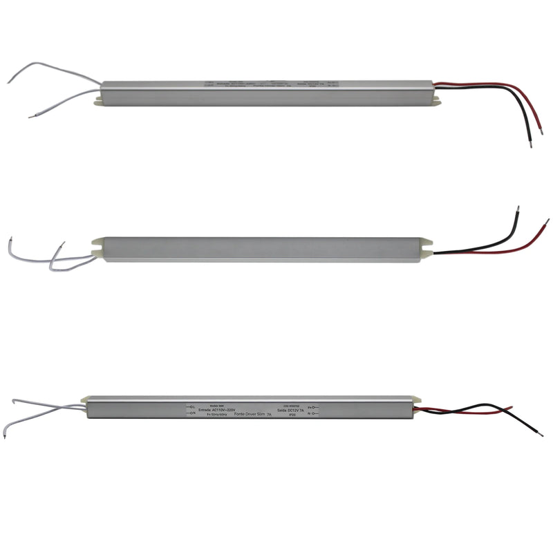 Kit com 2 Fontes Slim 12V 3A 36W | Discrição e Eficiência para Fitas de LED