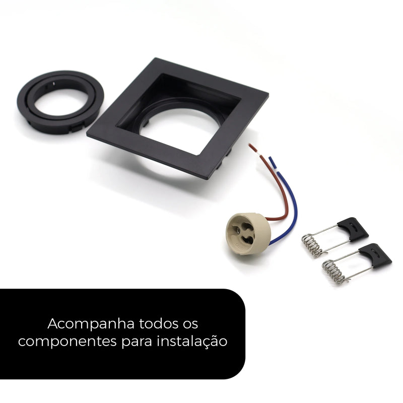 Kit com 3 Suportes Recuados Embutidos Par20 – Estilo, Praticidade e Iluminação Sofisticada